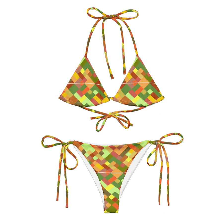 Colorful Mosaic Pattern Design String Bikini - v2 product image (2)