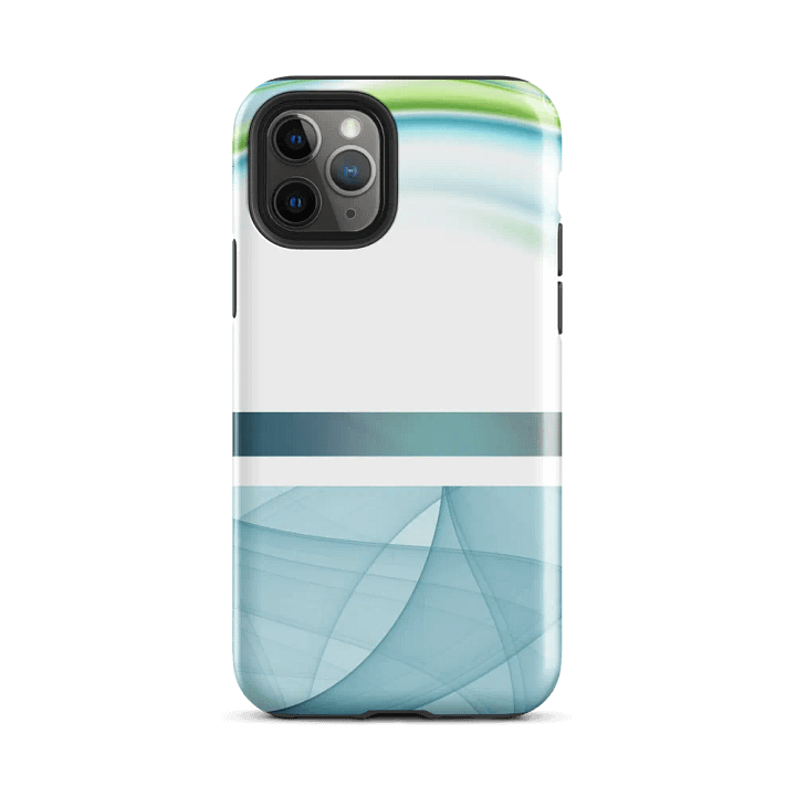 Flowing Abstract Green and Blue iPhone® Tough Case product image (2)