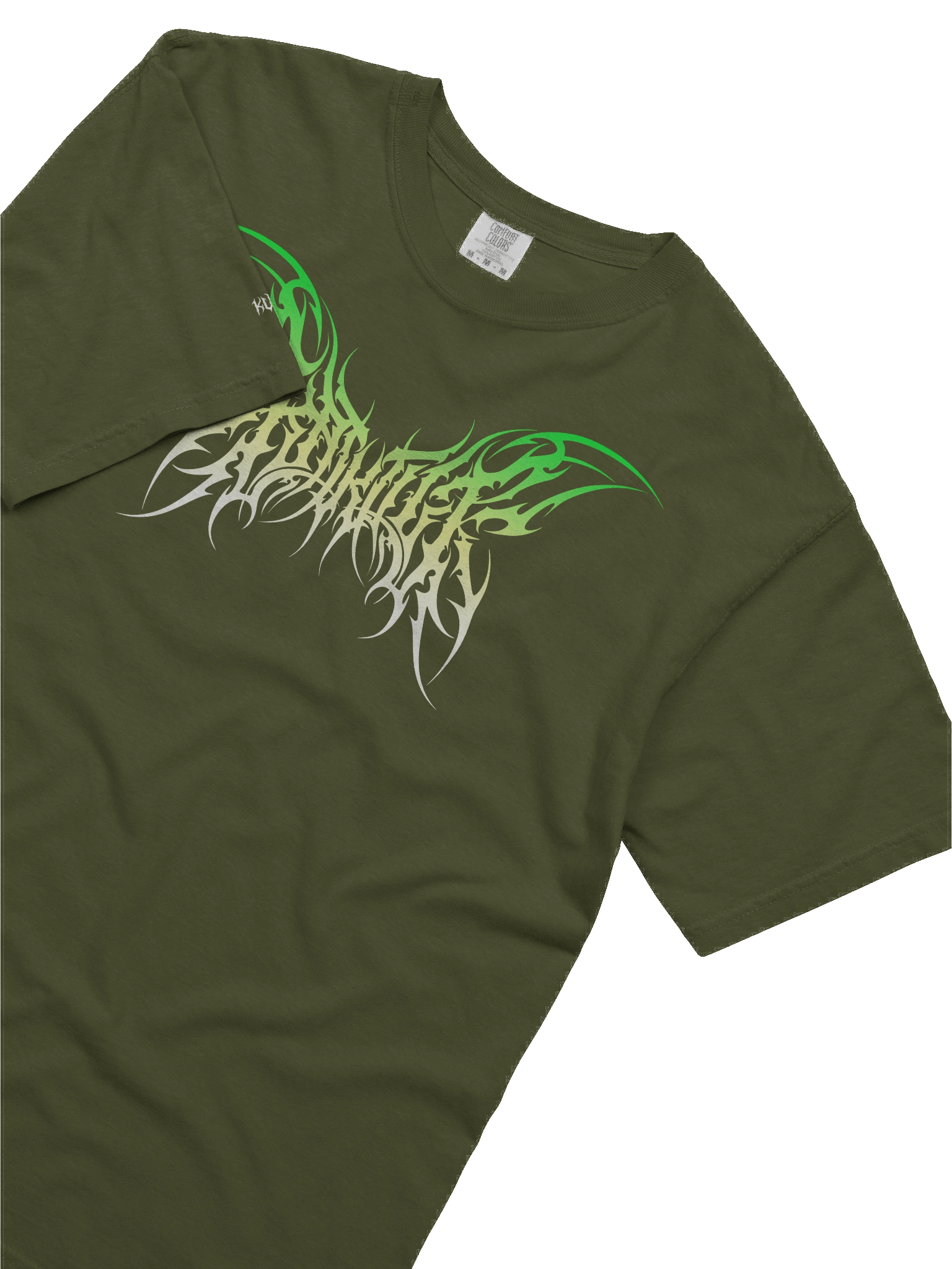 Kat Kult Comfort Colors T-Shirt (Green & White logo) product image (5)