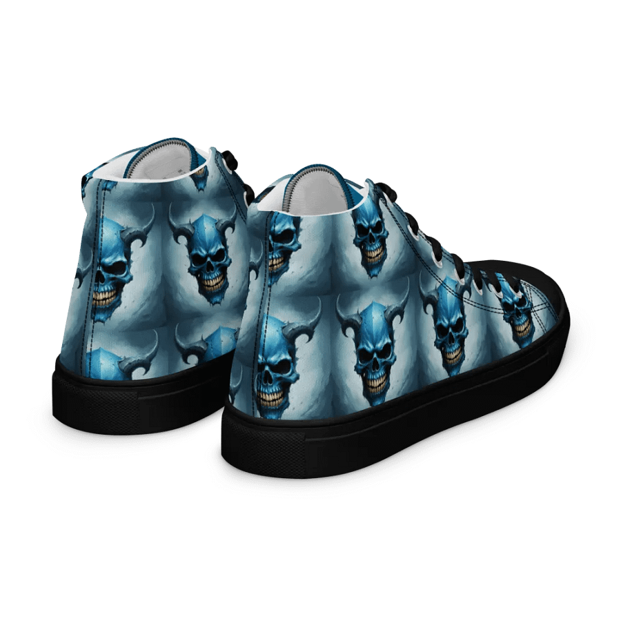 Blue Skull Grid Men's High Tops product image (11)
