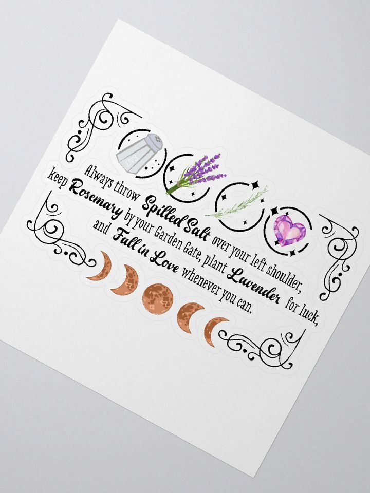 Rosemary, Lavender, and Love STICKER - Witchy, Kitchen Witch, Magic Kitchen Gift product image (2)