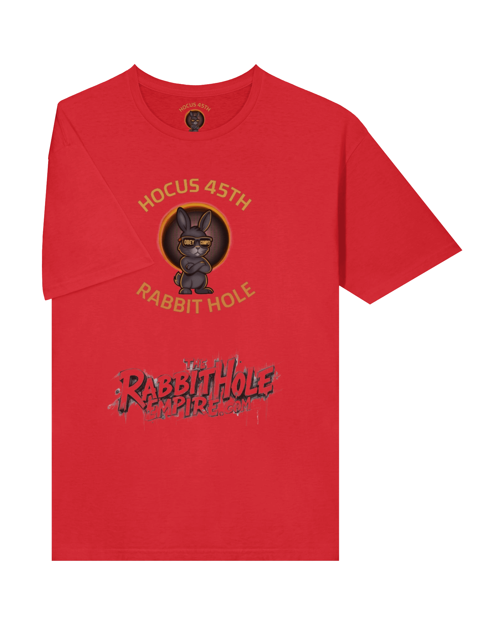 Hocus 45th Rabbit Hole (Red T-Shirt) product image (5)