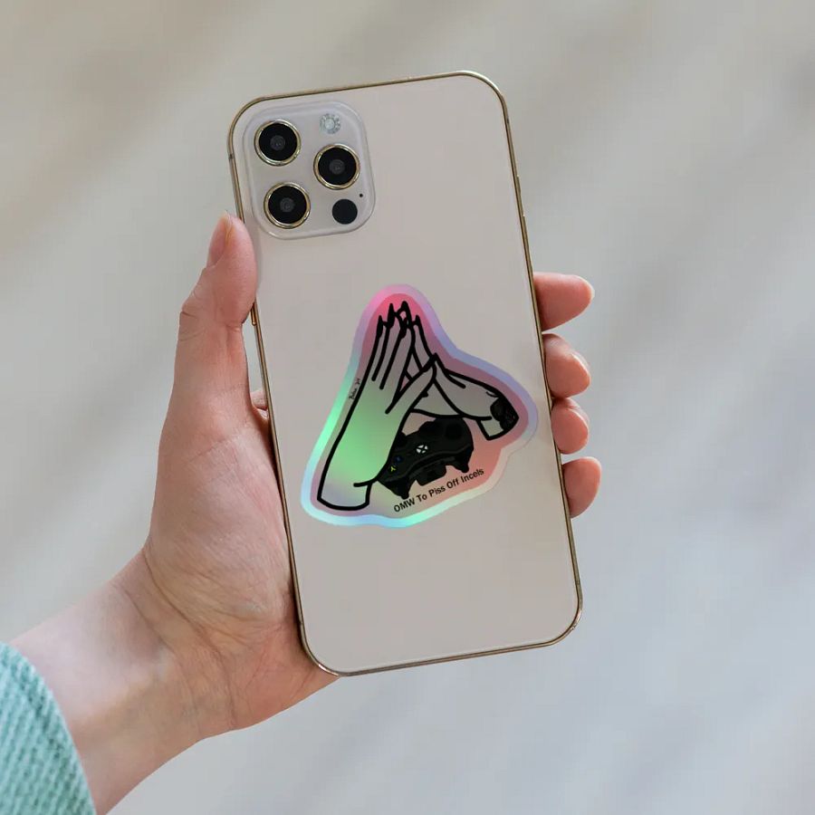 OMW To P*ss Off Incels Holo Sticker product image (8)