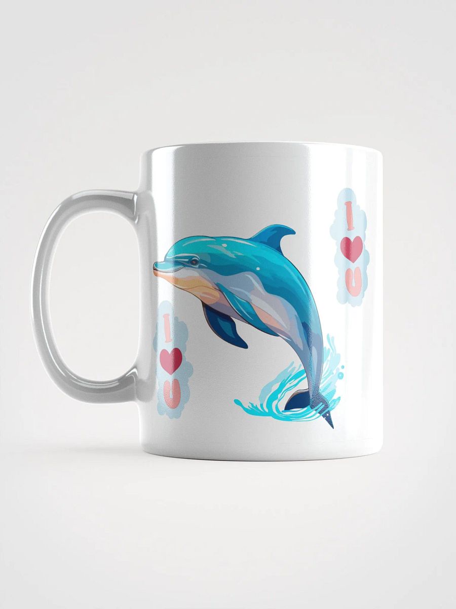 White Glossy Mug Dolphin product image (6)