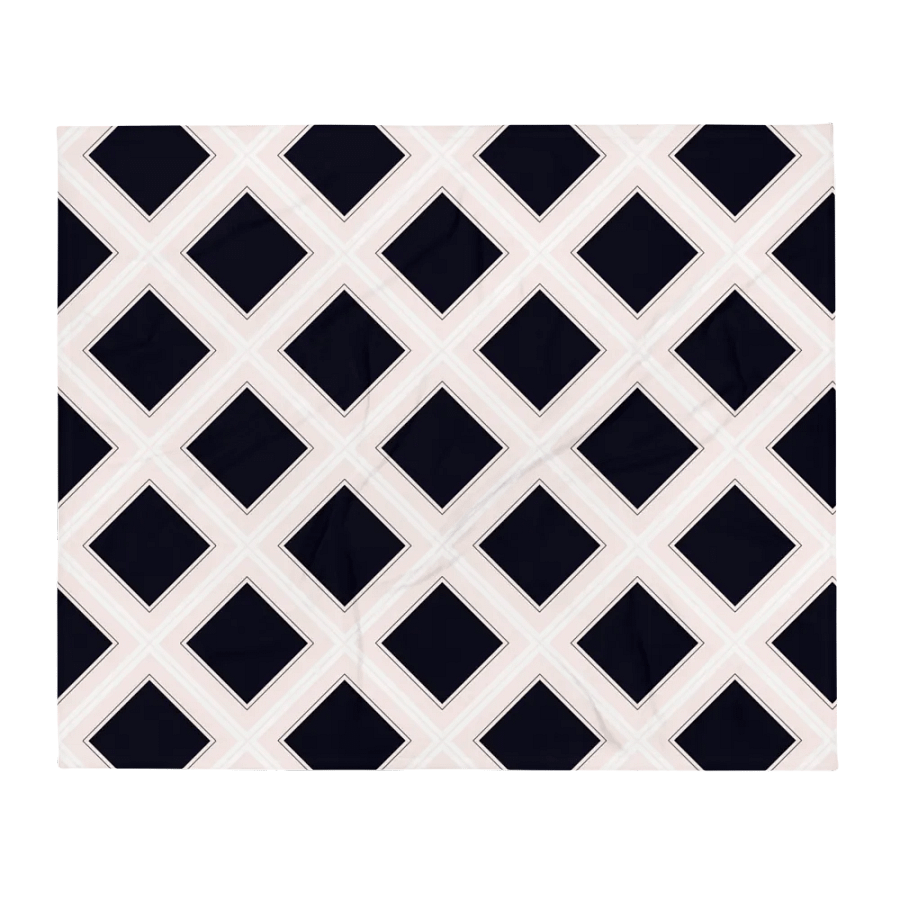 Black Diamonds Surrounded By White Throw Blanket product image (2)