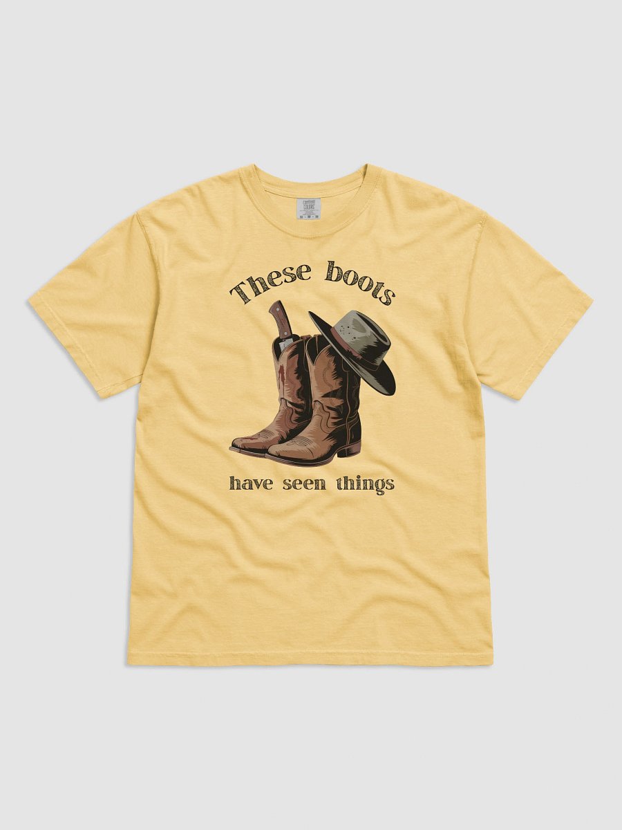These Boots Have Seen Things - Western True Crime Gift Tee - Light product image (18)