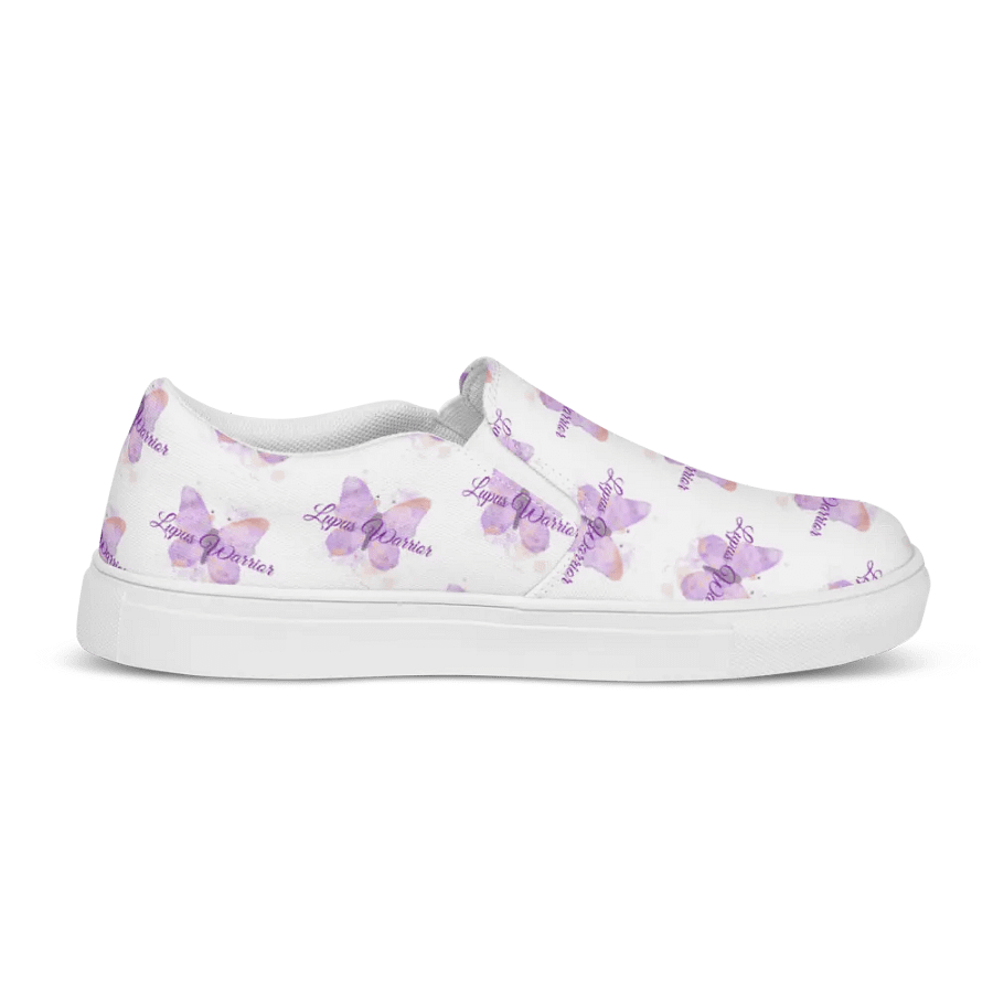 Purple Butterfly Lupus Warrior Slip On Canvas product image (9)