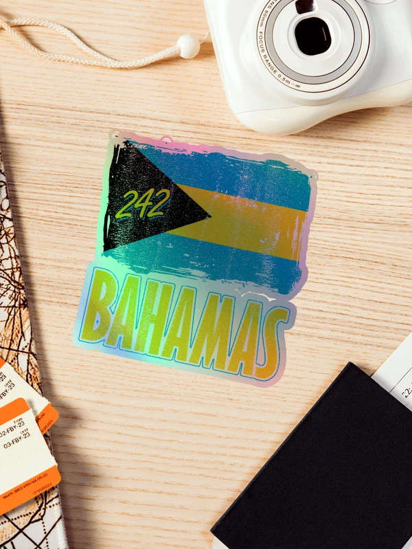 Bahamas Sticker Holographic : Bahamas Flag 242 product image (1)