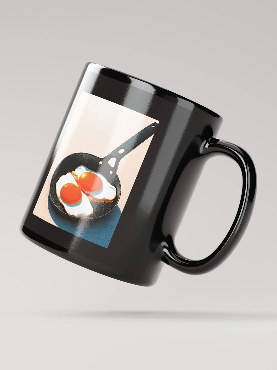 Fried eggs in a pan - illustrated in dotted raster style product image (2)