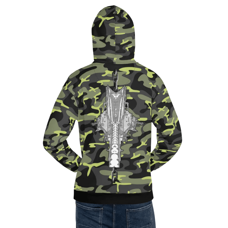 Green Camouflage Foss double tug Sketch Hoodie product image (7)