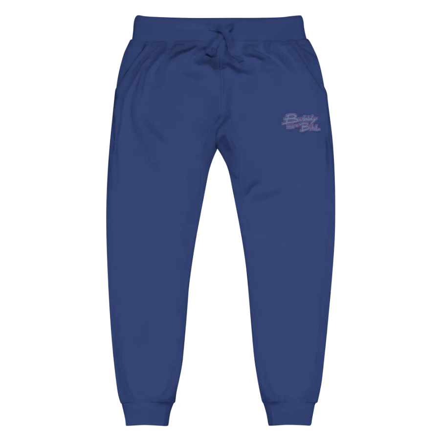 Bubbly and a B*tch (violet design) embroidered fleece joggers product image (2)