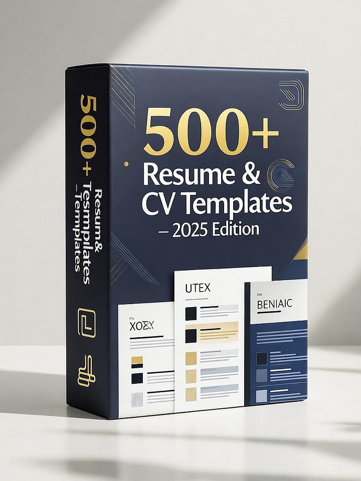 500+ Professional Resume & CV Templates (2025 Edition) | ATS-Friendly, Modern & Editable Formats for Job Seekers product image (1)