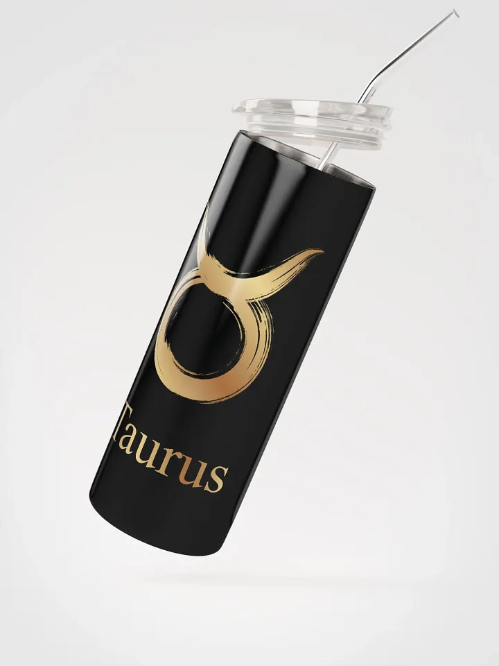 Shine with Golden Taurus: Luxury Steel Tumbler for Zodiac Enthusiasts product image (2)