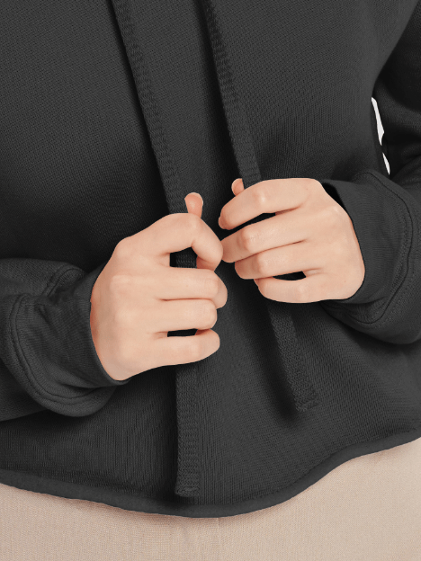DANCE MEMECOIN - CROP HOODIE - CLUB LINE - BLACK product image (3)