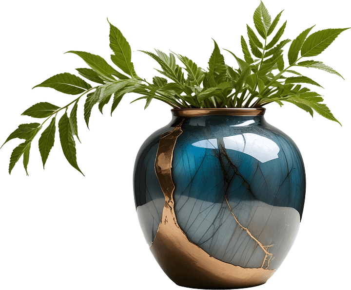 Stellar Luxe – Midnight Glow Vase PNG product image (1)