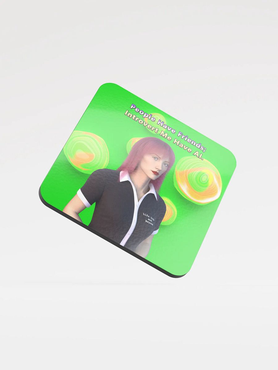 Gift to Introvert (glossed cork coaster) product image (4)