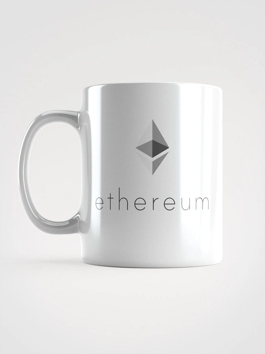 Ethereum Logo White Glossy Mug product image (1)