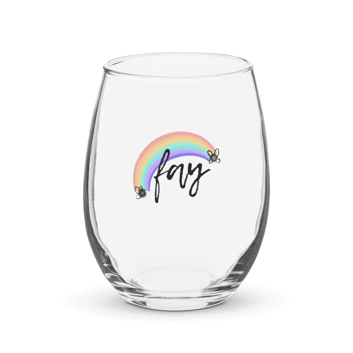 Rainbow Stemless Wineglass product image (1)