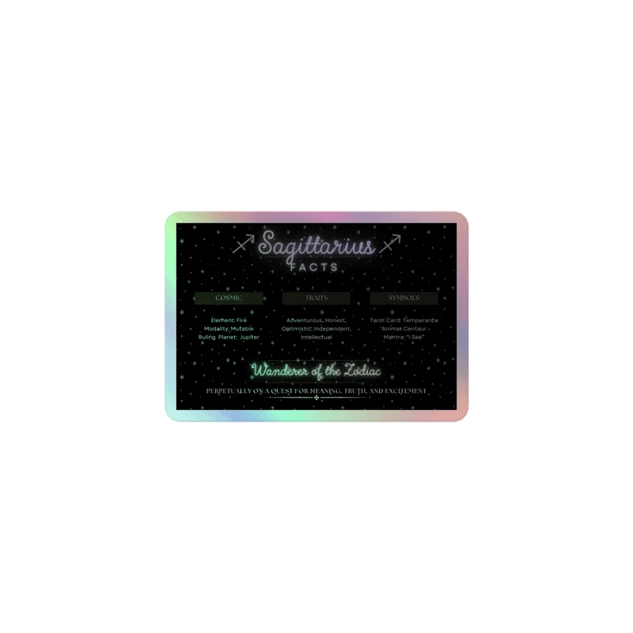 Sagittarius Facts Holo Sticker product image (1)