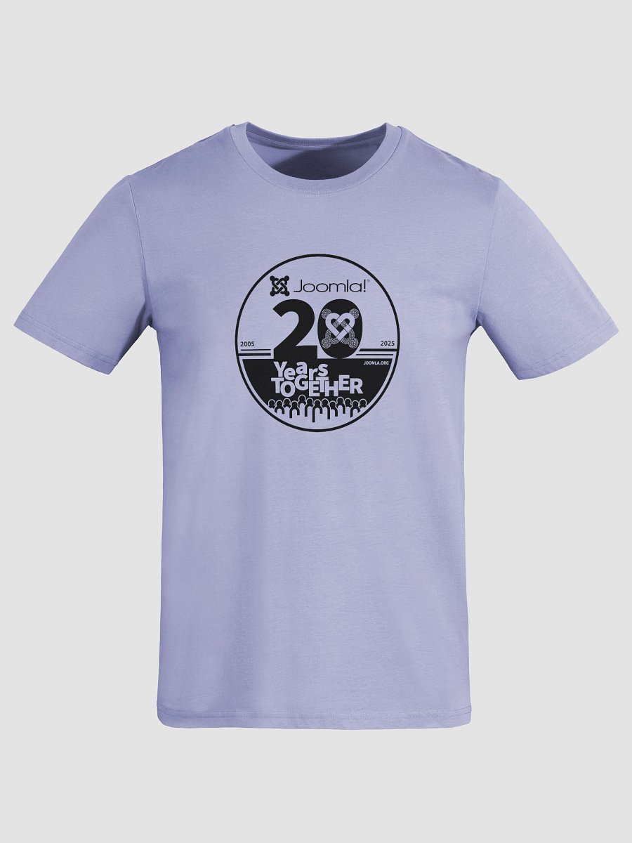 Joomla 20th Anniversary Edition<br /> — Unisex Organic Cotton / Black — product image (1)