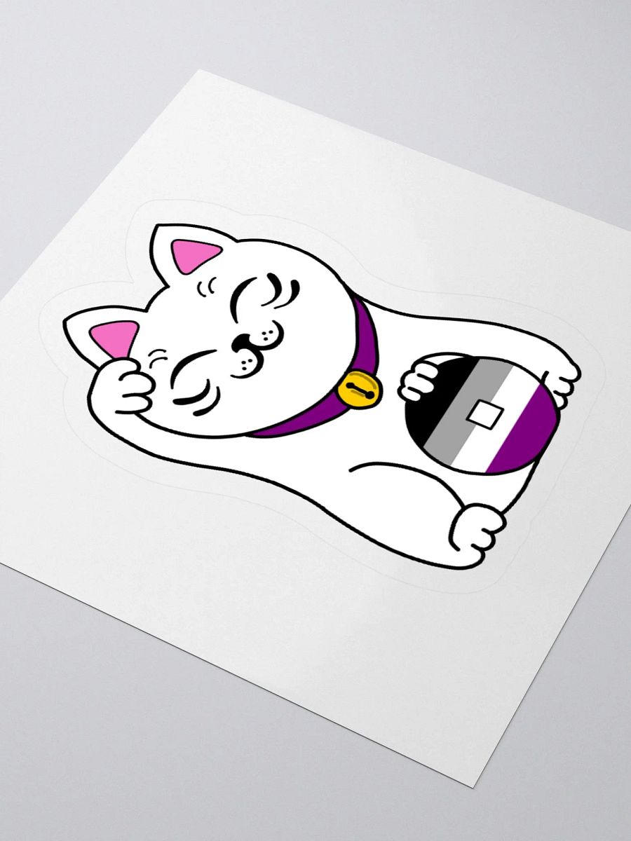 Maneki neko asexual pride sticker product image (7)