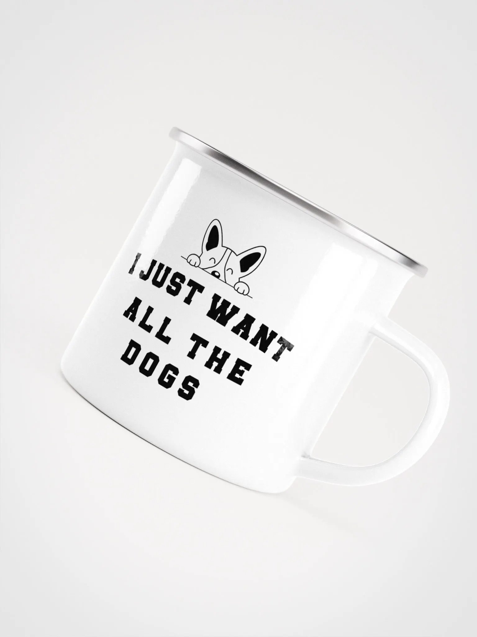 "I just want all the dogs" enamel Mug product image (2)