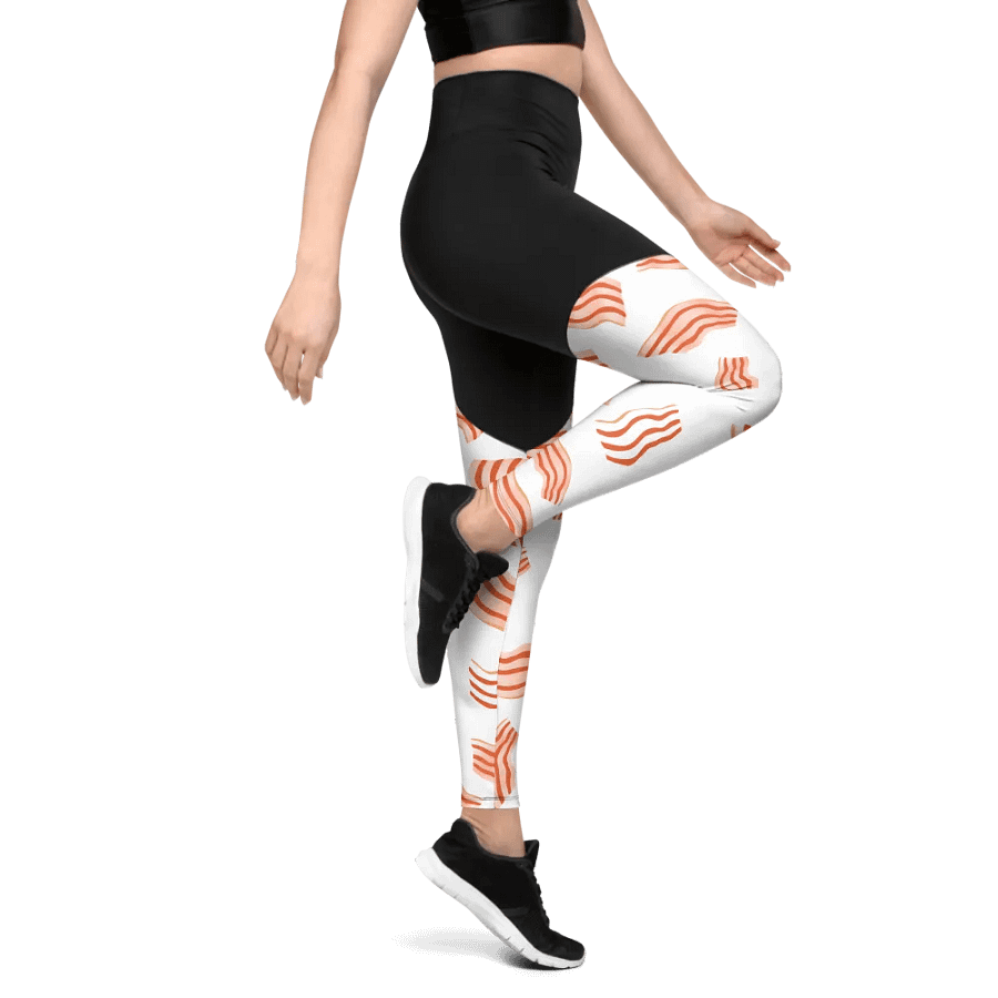 Sizzling Bacon Strip All-Over Leggings product image (8)