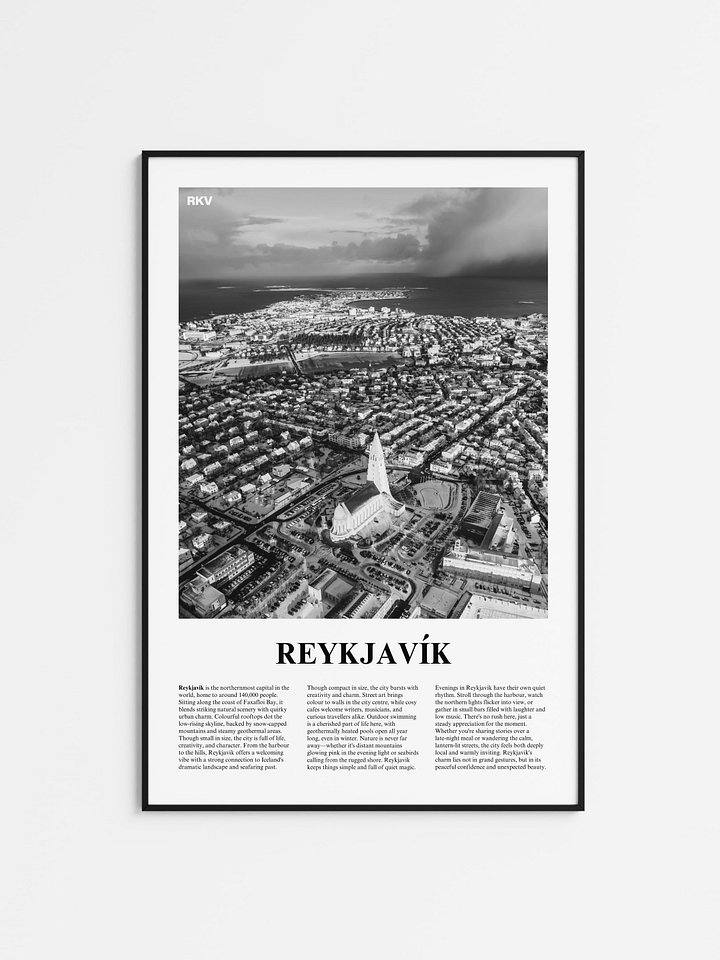 Reykjavik 01 Newspaper Poster product image (1)