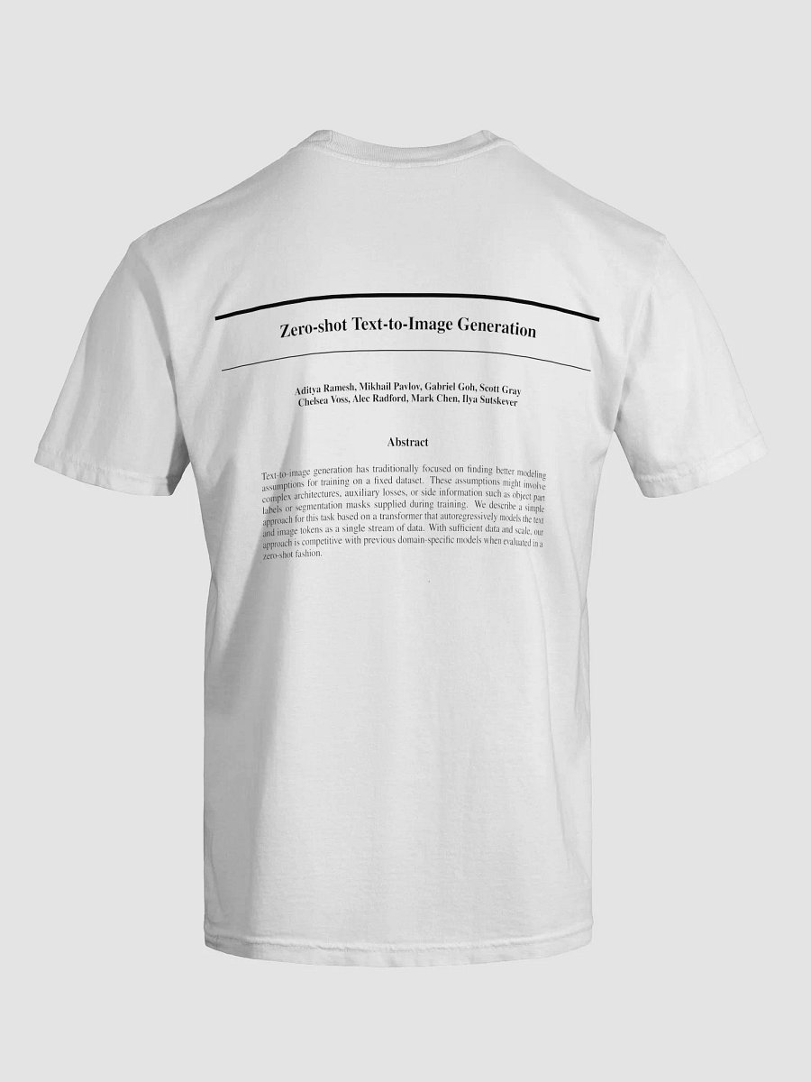 Zero-shot Text-to-Image Generation T-Shirt product image (36)