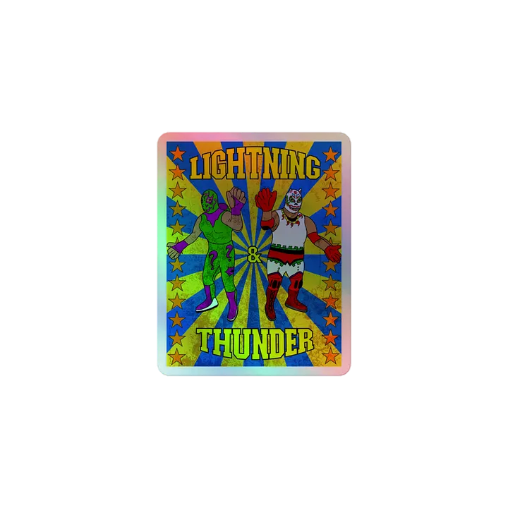 Lightning & Thunder Lucha Figures Holo Sticker product image (1)
