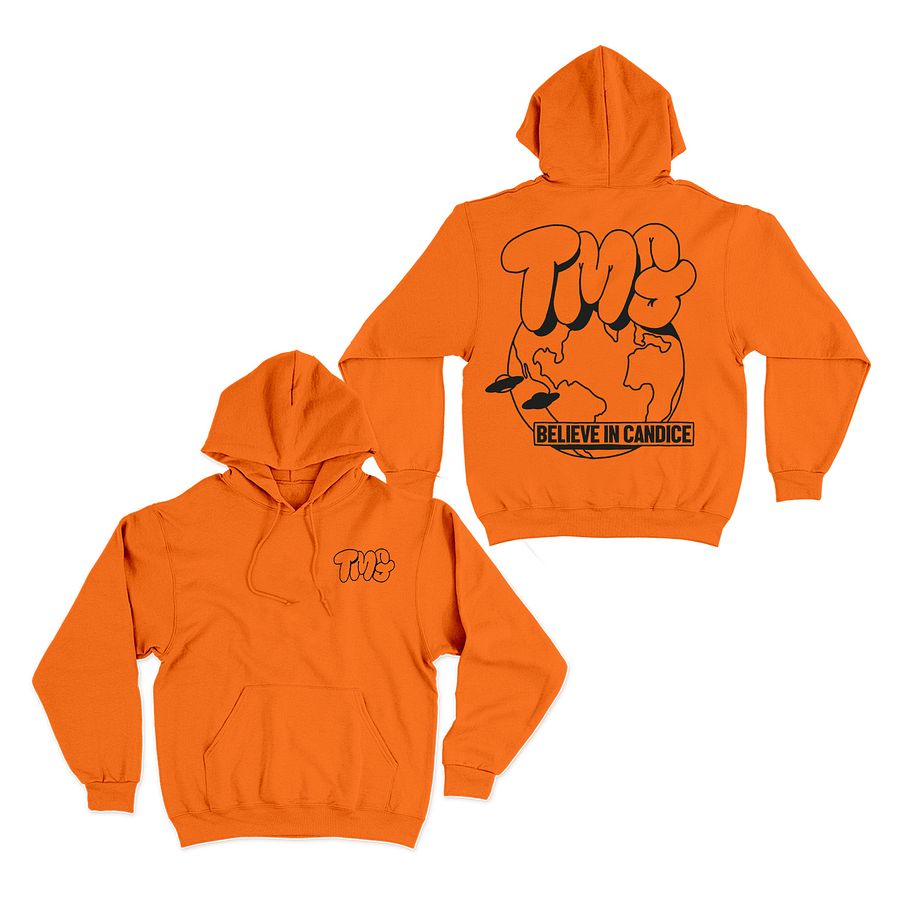 TMG Globe Neon Orange Hoodie product image (1)