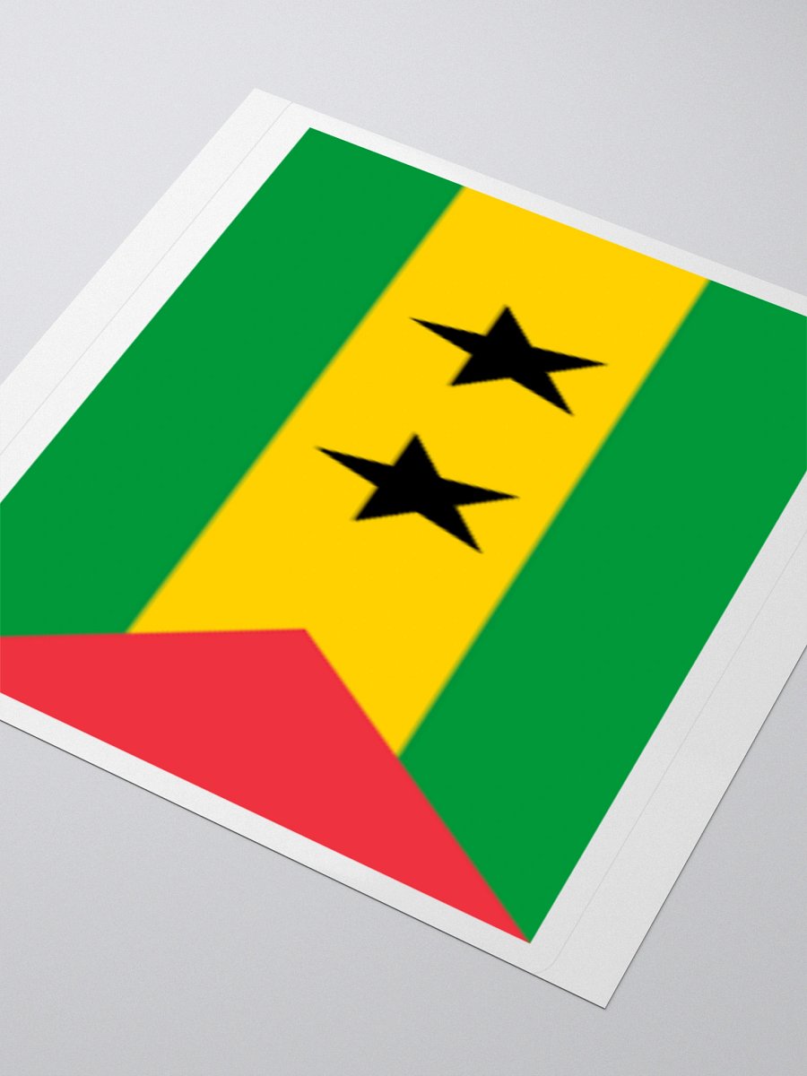 São Tomé and Príncipe Flag Sticker - Durable Vinyl for Indoor Use - Multiple Sizes Available product image (9)
