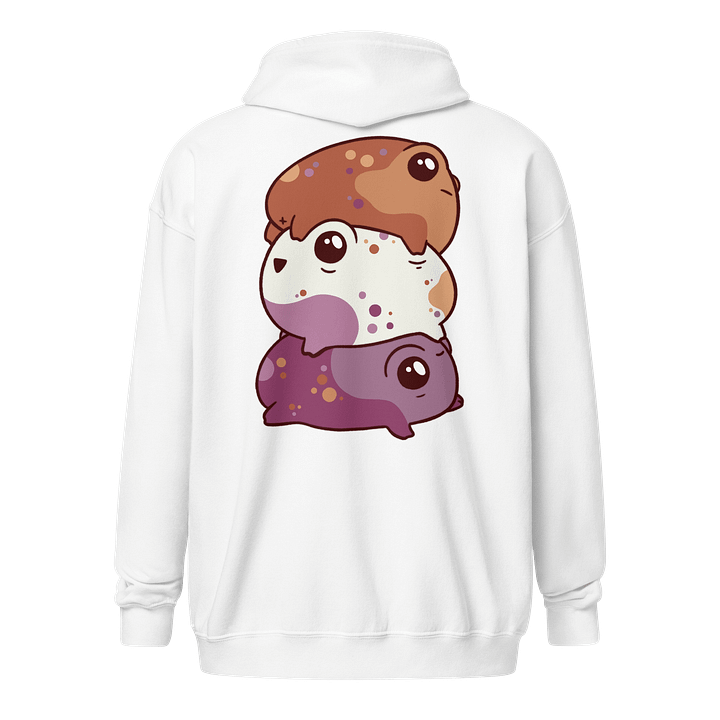 zipped hoodie : frogstack lesbian product image (25)