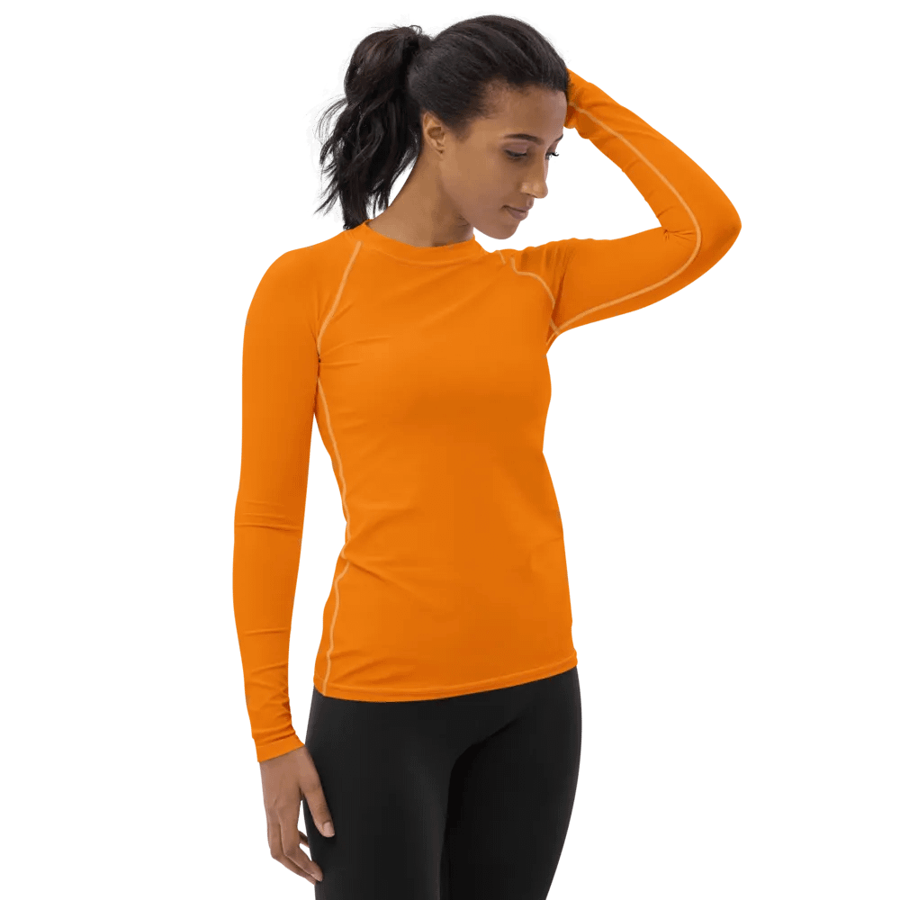Plain Color Orange Rash Guard product image (4)
