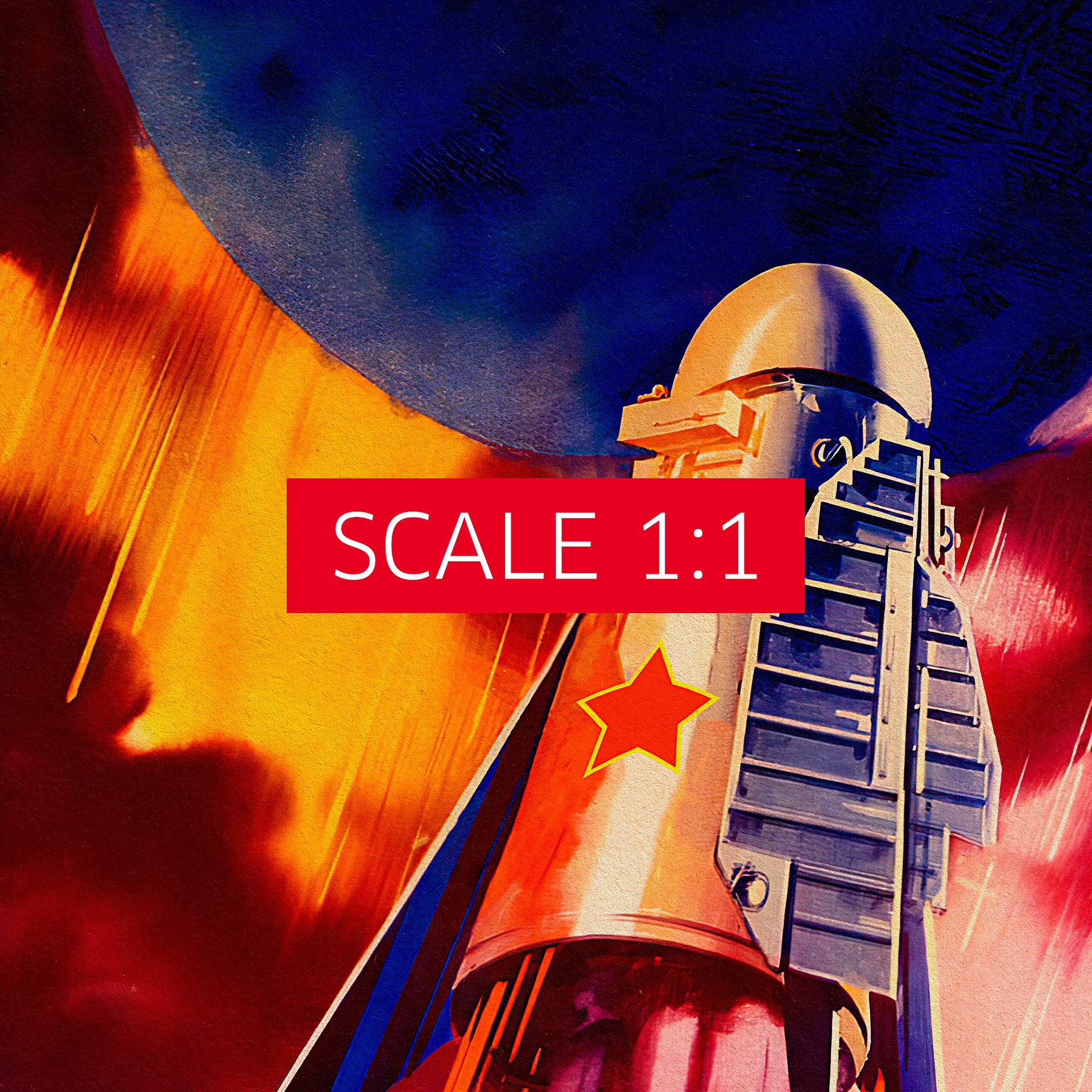 Soviet space, USSR 1969 — Soviet vintage space art poster, soviet retro poster product image (5)