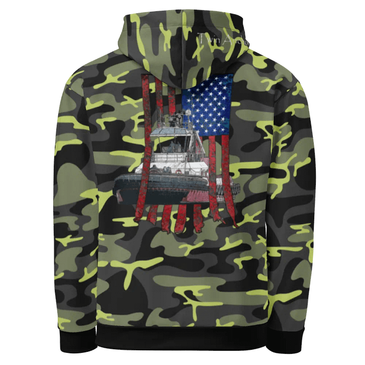 Green Camouflage Athena Tug & CE Flage Hoodie product image (1)
