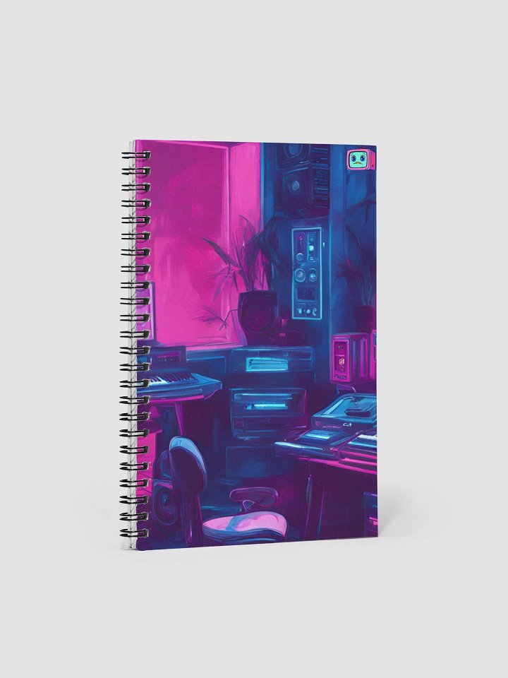 Neon Synthwave Dreams Spiral Notebook product image (1)