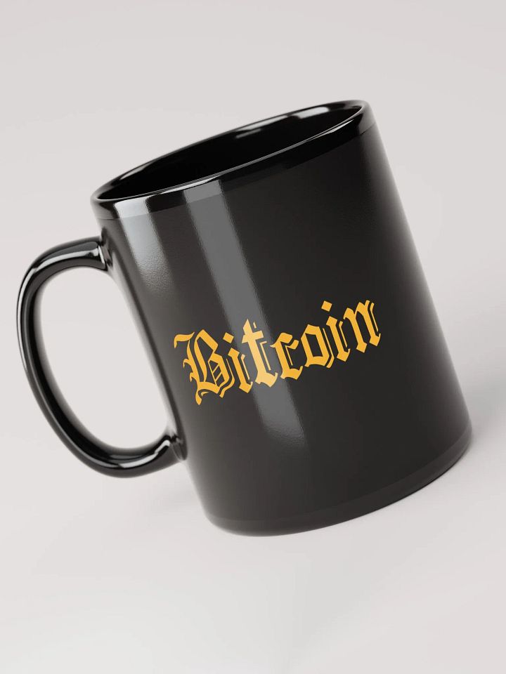 Bitcoin Gold Old English Lettering Mug product image (2)