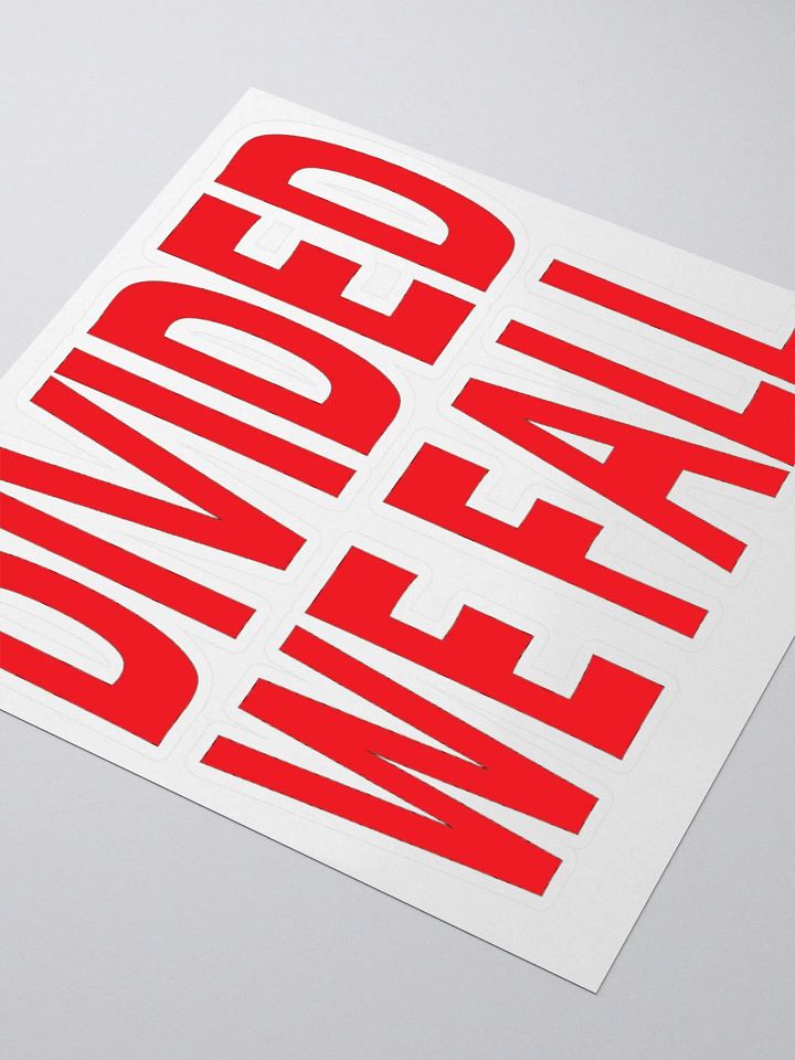 Divided We Fall - Red - Kiss Cut Stickers product image (1)