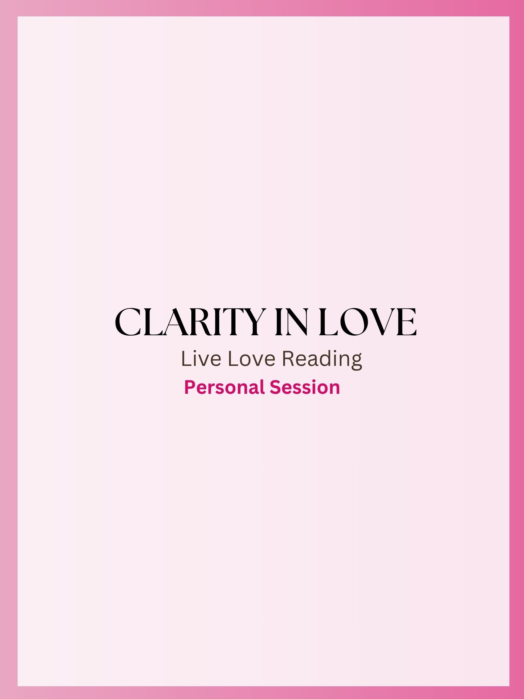 Clarity In Love | 45-Minute Live Love Tarot Reading product image (1)