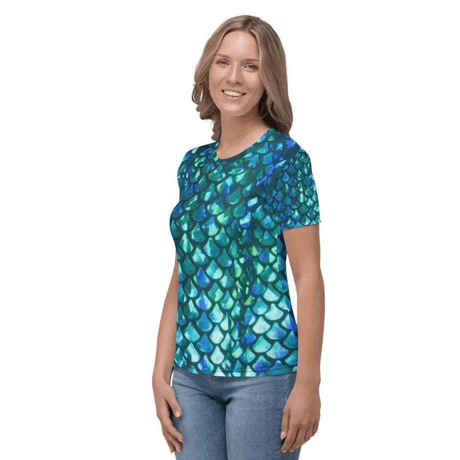 Mermaid Scales Crew Neck T-Shirt product image (3)