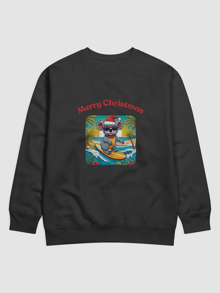 Festive Koala Surf Scene Merry Christmas Sweatshirt - Red product image (1)