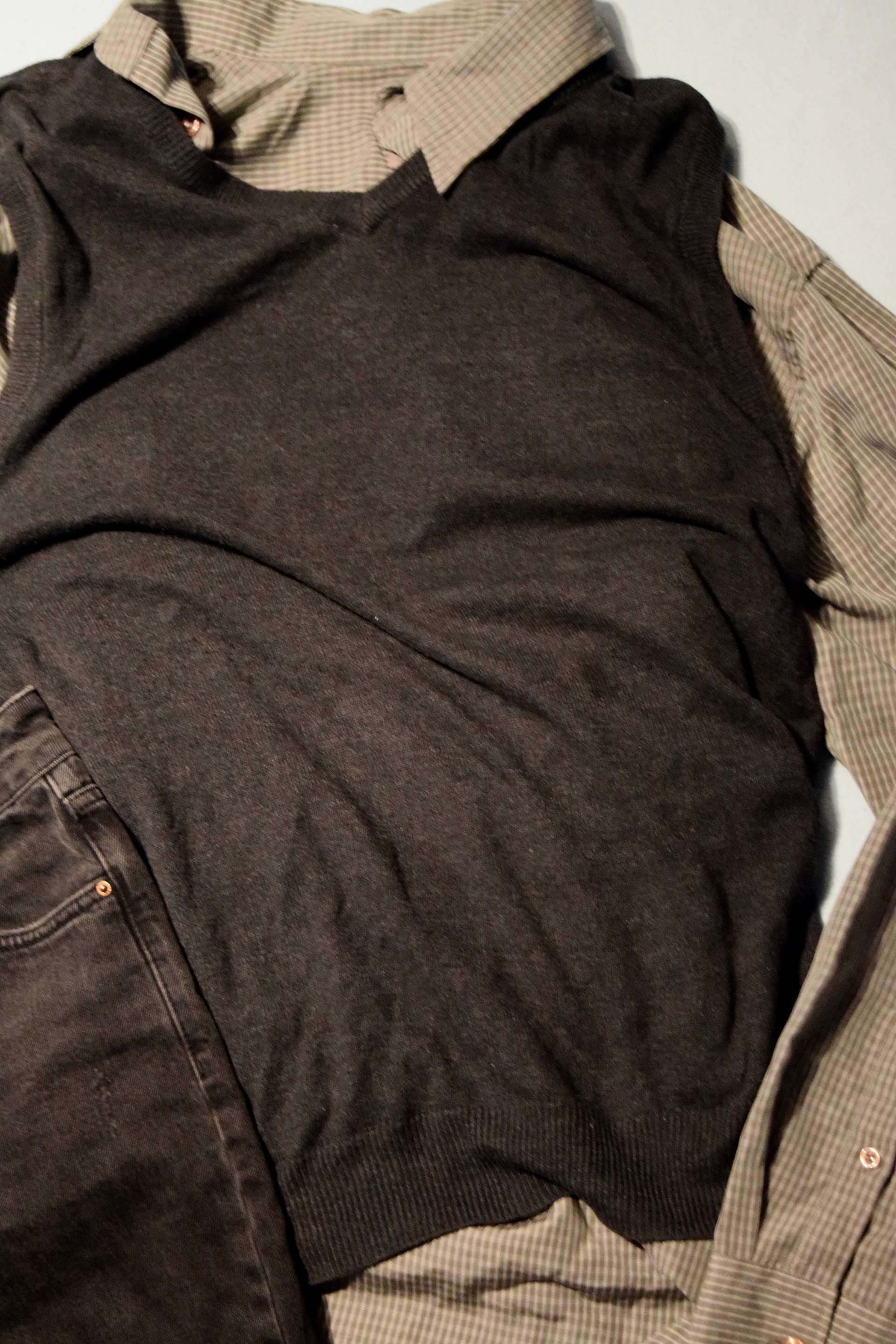 Black ripped jeans and shirt-vest combo product image (5)