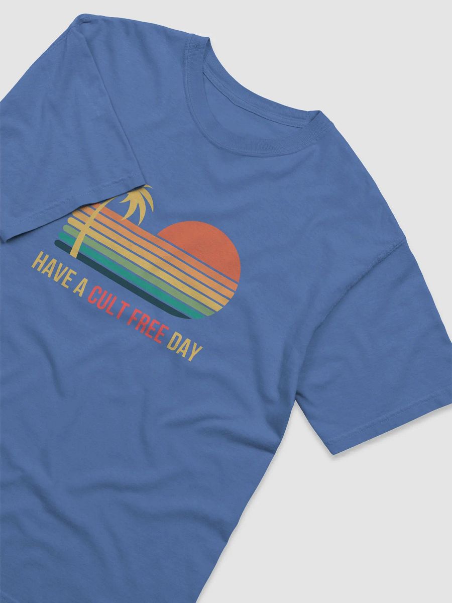 Have a Cult Free Day Retro Blue T-Shirt Mens product image (3)