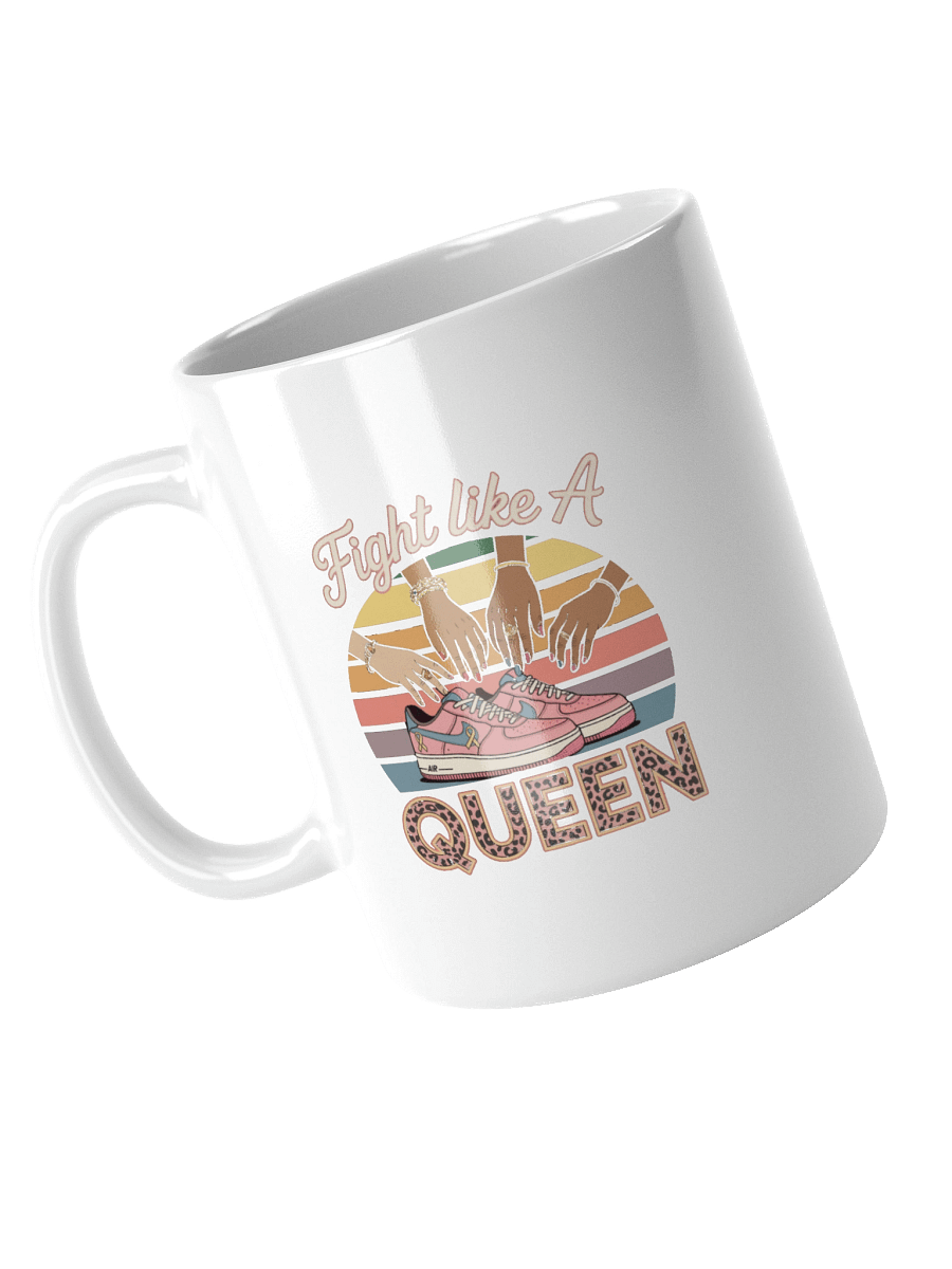 Fight Like A Queen White Glossy Mug product image (10)