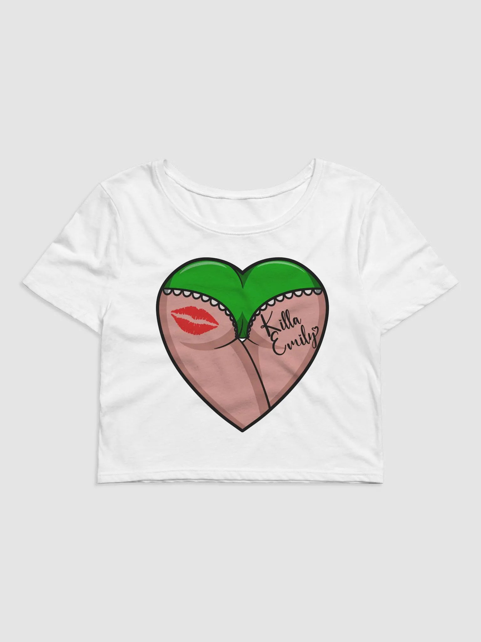 GREEN KILLA EMMY HEART BUTT CROP TOP product image (1)