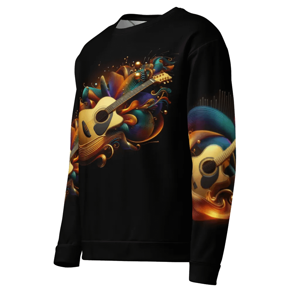 Golden Guitar Musical Instrument - All-Over Unisex Sweatshirt #2 product image (4)