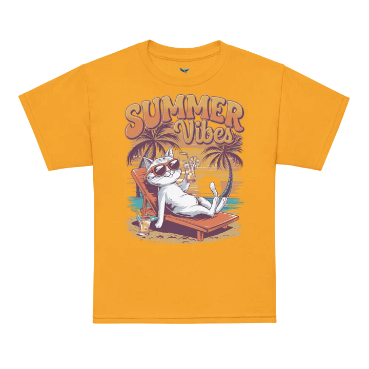 Cool Cat Summer Vibes Youth Tee product image (18)