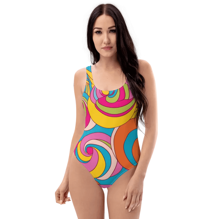Retro Whimsical Swirls Women's Swimsuit product image (1)