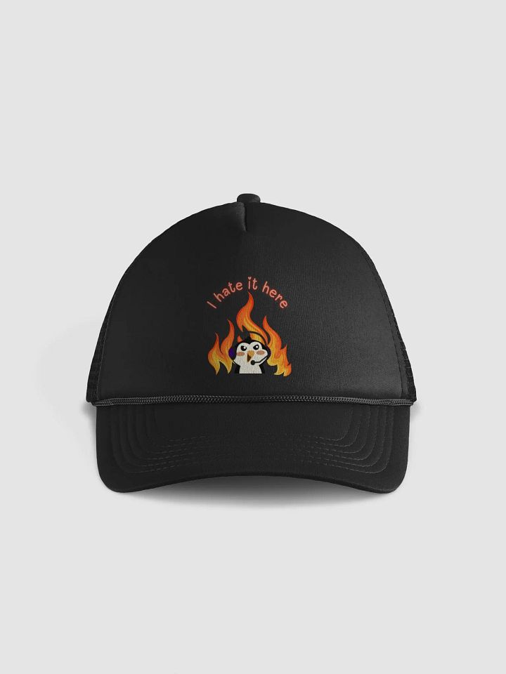 I hate it here Flames Trucker Hat product image (1)